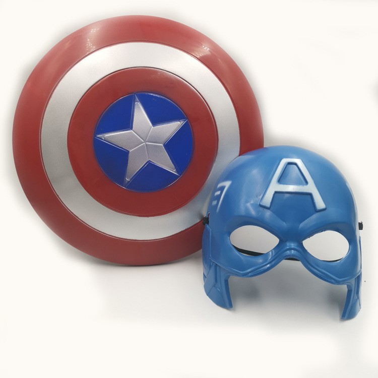Bộ Đồ Hóa Trang Captain America Cơ Bắp Kèm Mặt Nạ Và Khiên Che Mặt Cho Bé Trai Dịp Halloween