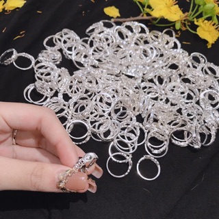 Nhẫn kim tiền bạc mix thỏi vàng