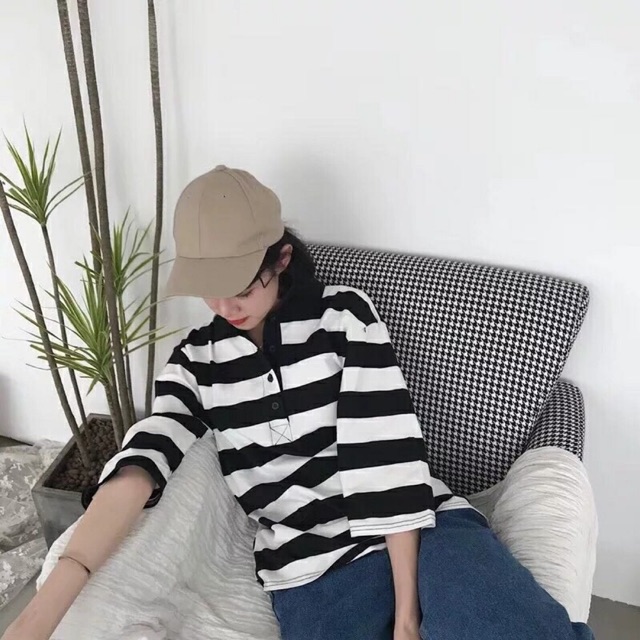 Polo kẻ (cósẵn, kèm ảnh thật)