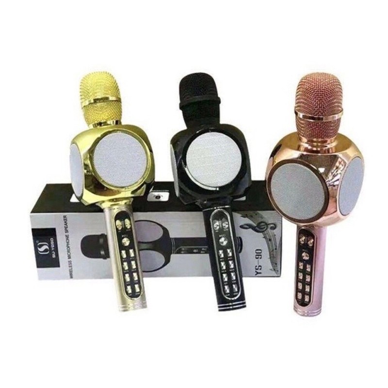 Mic Hát Karaoke Bluetooth YS-90, Mic cầm tay Mini,Mic không dây bluetooth