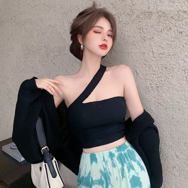 Áo khoác cardigan QADCOL dệt kim tay dài/ Áo không tay QADCOL thời trang dành cho nữ