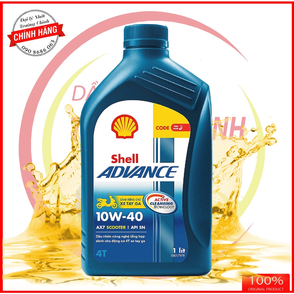Nhớt Shell Advance Scooter AX7 dành cho xe ga
