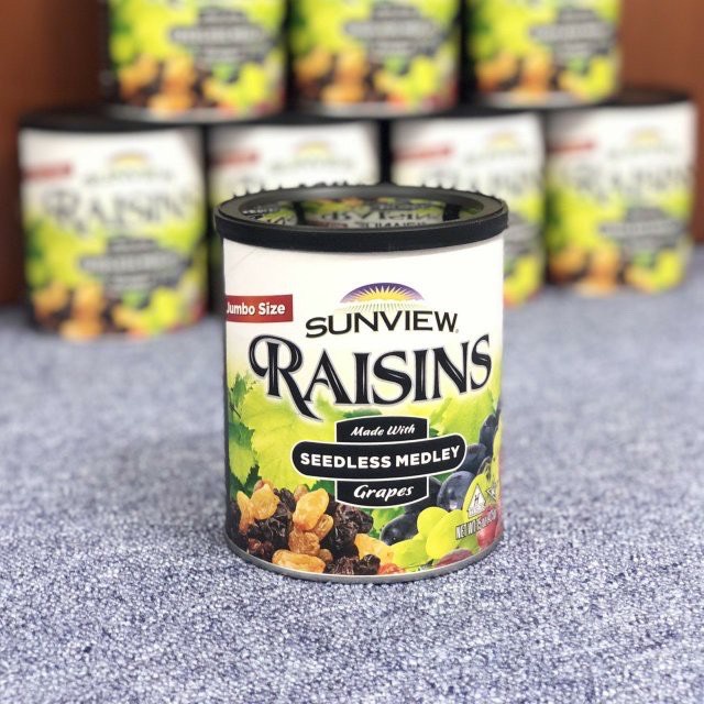 [Date T04/2023] Nho Khô Mỹ Không Hạt Sunview Raisins 425g - có lá cờ Mỹ đồ ăn vặt - đồ khô - trái cây khô