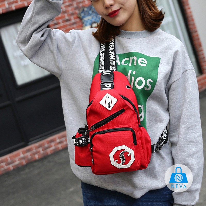 [Mẫu Mới] Balo Mini kiêm Túi đeo bụng Chất vải dù thời thượng NEVA1264