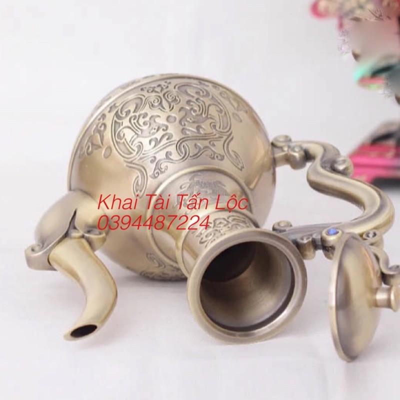 Bình rượu đồng song Long tranh châu