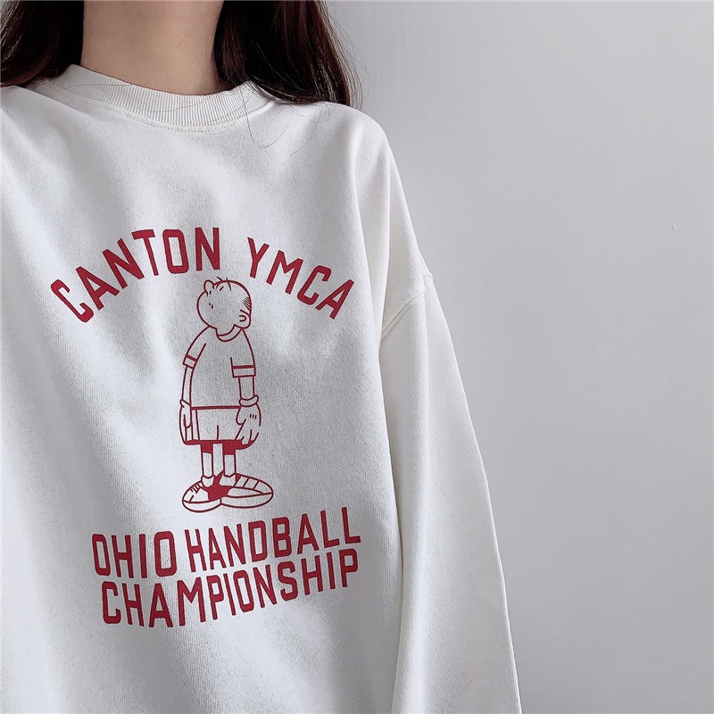 NRVP Áo thun dáng rộng thời trang Hàn Quốc đơn giản cá tính cho nữ