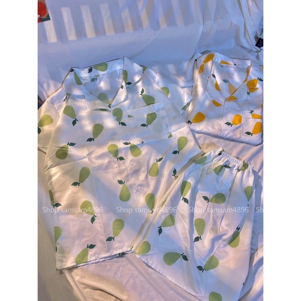 [Mã SKAMSALE8 giảm 10% đơn 200K] [RẺ VÔ ĐỊCH]Bộ Pijama Ngắn Tay - Bộ Ngủ Hoa Quả Lê Hai Màu Ulzzang Cute(ảnh thật) | BigBuy360 - bigbuy360.vn