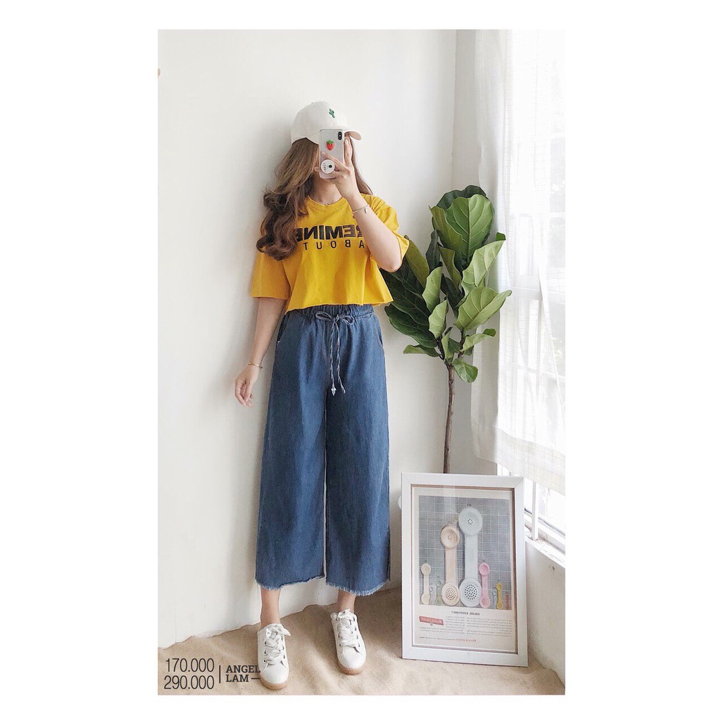 FS50K_Quần Jeans Nữ Ống Rộng OHS3043