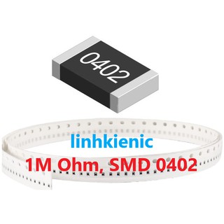 Điện trở dán (SMD) 1M Ohm, 0402, 1/16w, 1%,5% [SET 50 CON]