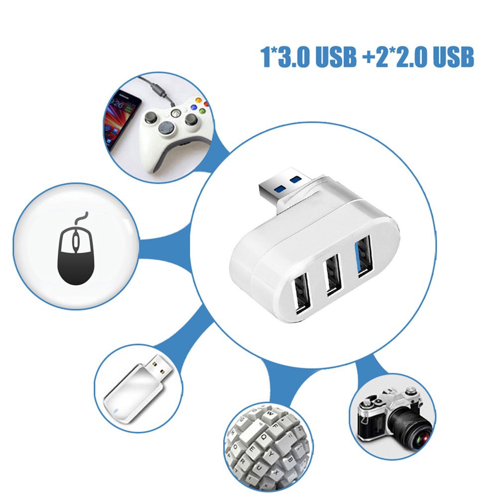 Bộ Chia 3 Cổng USB Hub 3.0 Tốc Độ Cao 2.0 Hab 1 USB Đọc Thẻ Nhớ 3.0 Cho PC Laptop