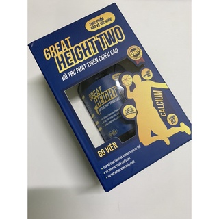 Viên uống GREAT HEIGHT Two hỗ trợ phát triển chiều cao hộp 60 viên