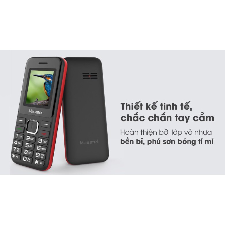 Điện thoại di động Masstel izi 112 Màn hình 1.77 inch - 800mAh - 2 sim - Bảo hành 12 tháng