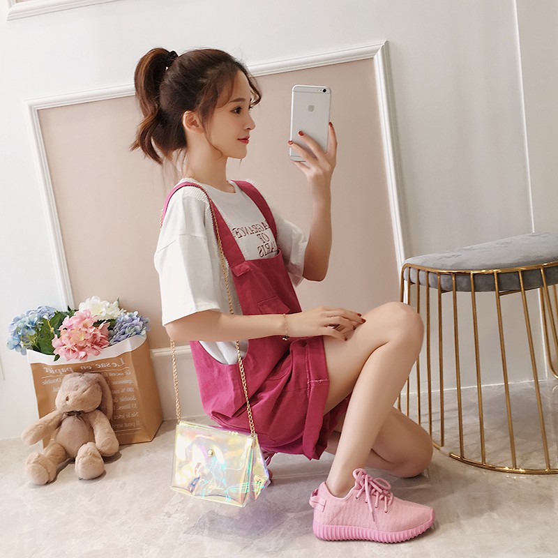 ◎❣Quần Short Yếm Ống Rộng Thời Trang Hàn Quốc 2020 Dành Cho Nữ | BigBuy360 - bigbuy360.vn