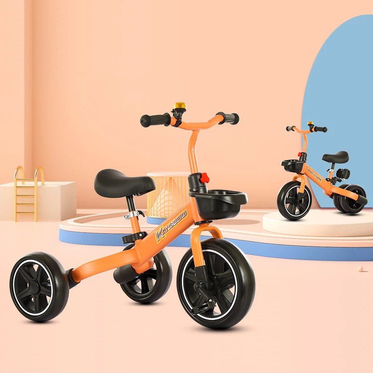 Xe đạp ba bánh trẻ em có giỏ, chuông, siêu xe cực xịn cho bé từ 2-6 tuổi