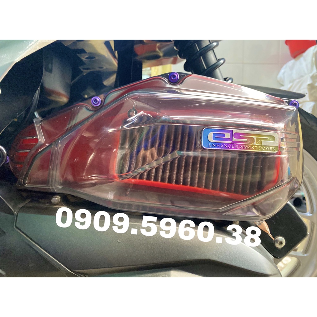 Ốc 5li xoắn Titan Gr5 cao cấp , ốc 5li18 răng xoắn gắn áo Yamaha , pô e tay ga