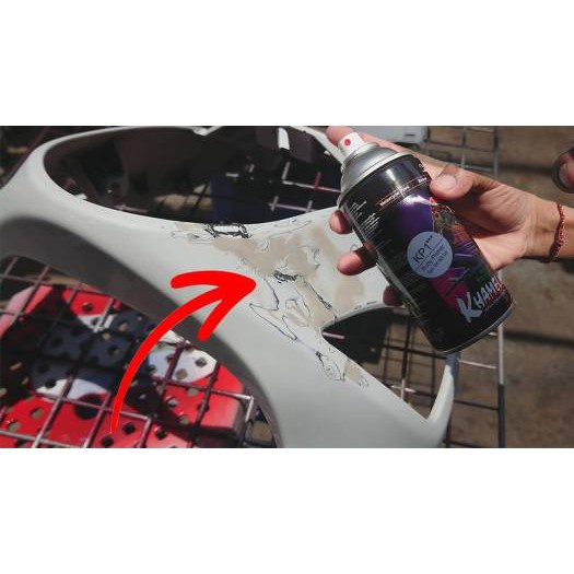 Sơn Samurai lót lấp vết trầy xước KP1 chính hãng, sơn xe máy 300ml kháng xăng, chống nứt nẻ tiện dụng