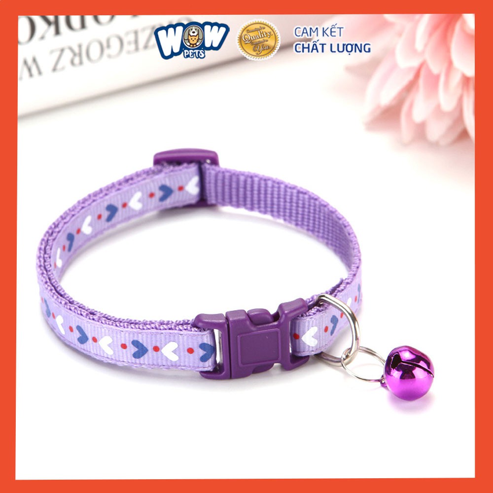 [A002] Vòng cổ lục lạc thú cưng giá rẻ Wowpets, Phụ kiện đeo cổ cho chó mèo