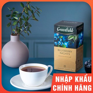 Trà Nhập Khẩu Nga - Trà Thảo Mộc Greenfield Blueberry Nights Vị Việt Quất - HSD: 24 tháng