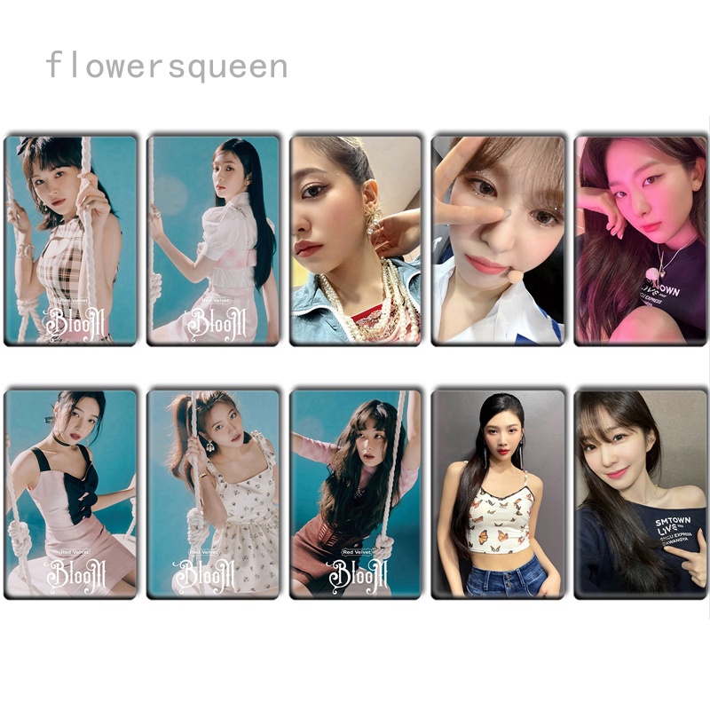 flowersqueen Set 10 Thẻ Hình Dán In Chữ Red Velvet The ReVe Festival 2022