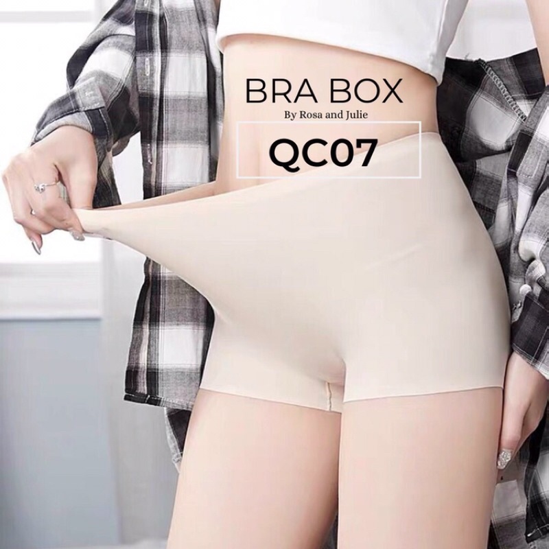 QUẦN MẶC VÁY BODY KHÔNG LỘ ĐƯỜNG MAY CAO CẤP - Quần đùi mặc trong váy su lạnh gen bụng ko gân màu trắng đen da hồng tím