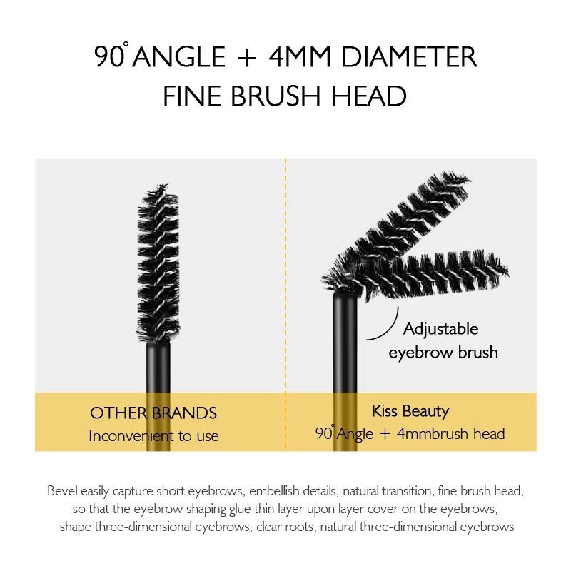 [Hàng mới về] Xà phòng trong suốt định hình lông mày 3D có cọ chống nước chống nhòe lâu trôi