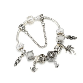 Vòng tay hạt charm vỏ sò / lông vũ / mỏ neo / cây cọ / vỏ sò thời