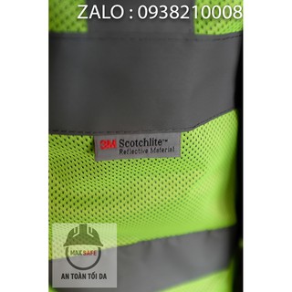 Áo phản quang 3M XANH CHUỐI DÂY PHẢN QUANG XÁM