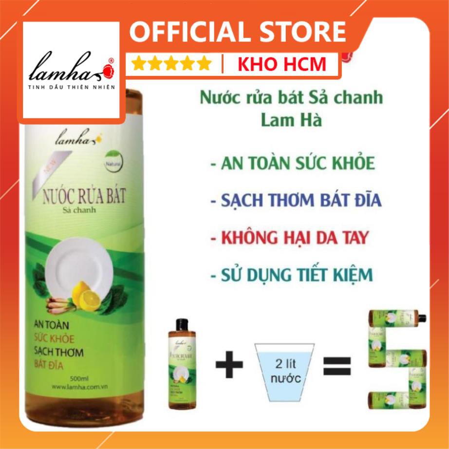 Nước rửa bát Sả Chanh LAMHA  5 lít