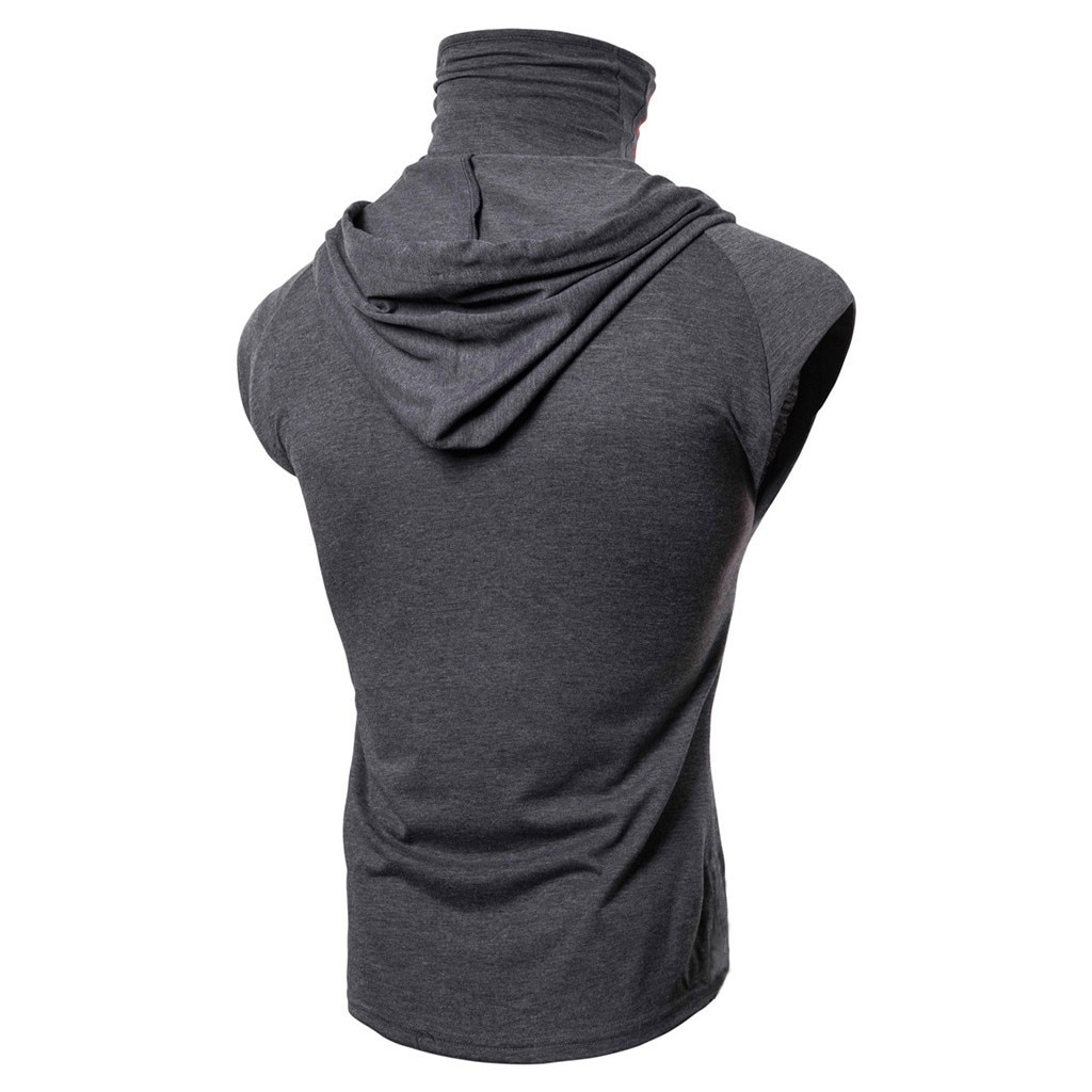 Áo Hoodie Không Tay In Hình Cơ Thể Người Tập Gym Cho Nam