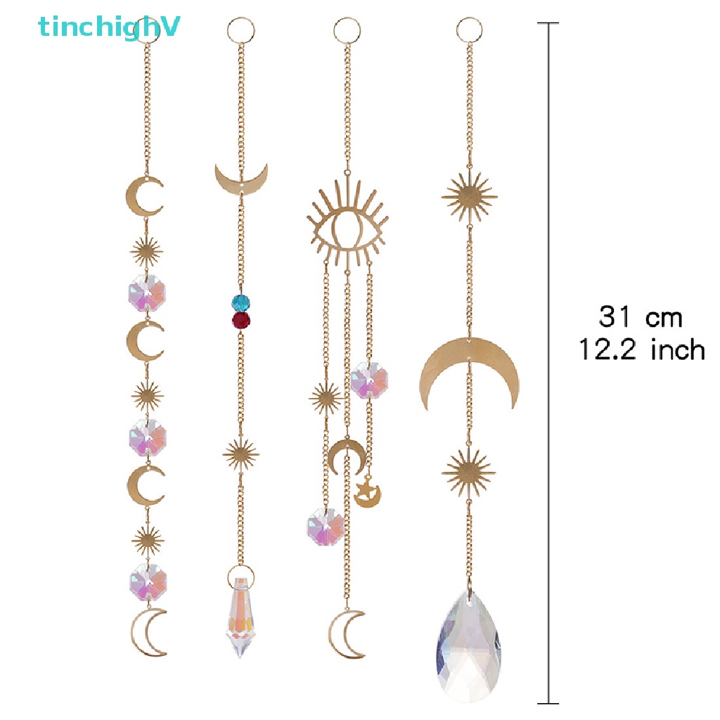 [TinchighV] Đèn Treo Trang Trí Lăng Kính Mặt Trời Mặt Trăng Thủ Công Diy