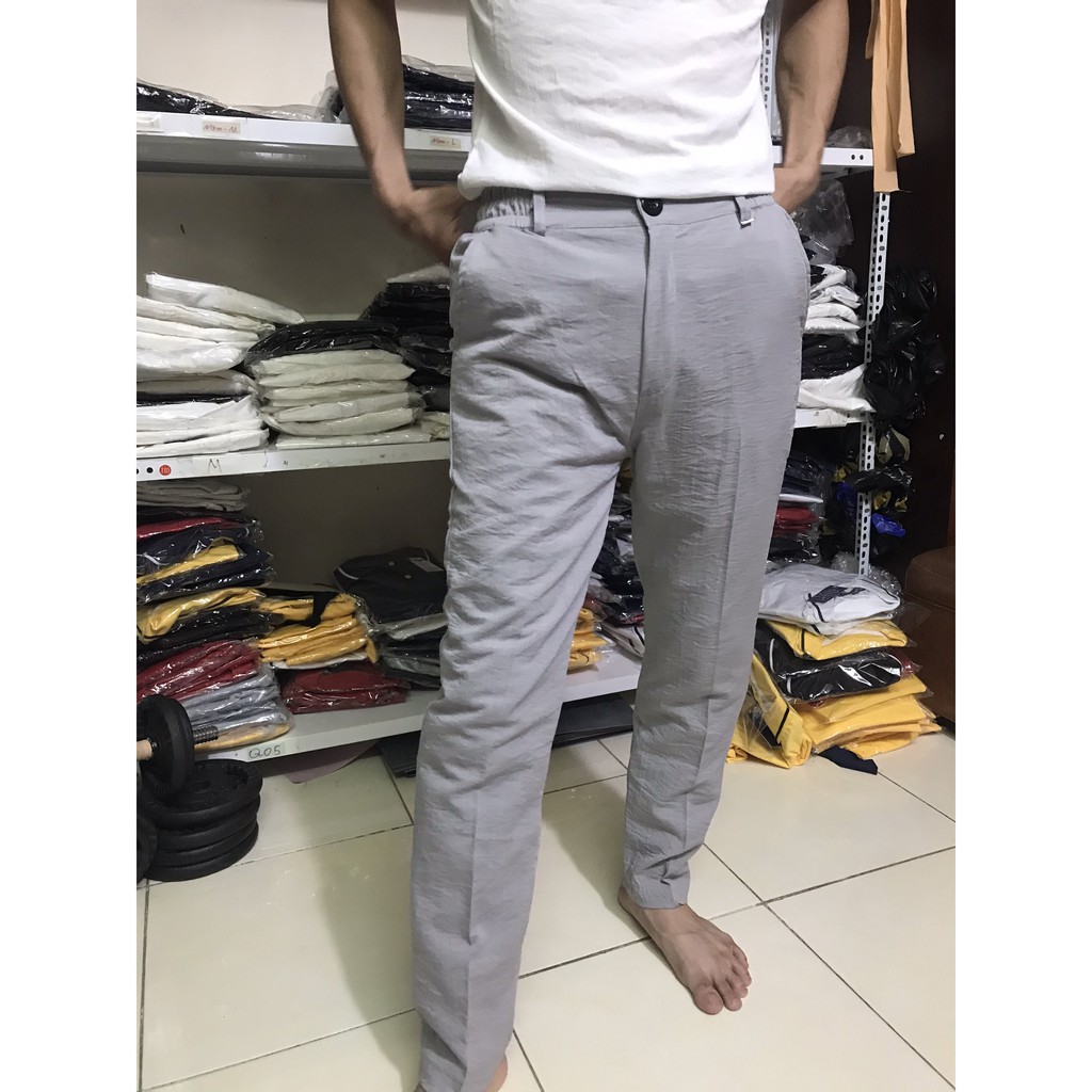 Quần đũi dài nam ống suông cạp chun, chất đũi xước mát nhẹ - FATADO QD71 | BigBuy360 - bigbuy360.vn