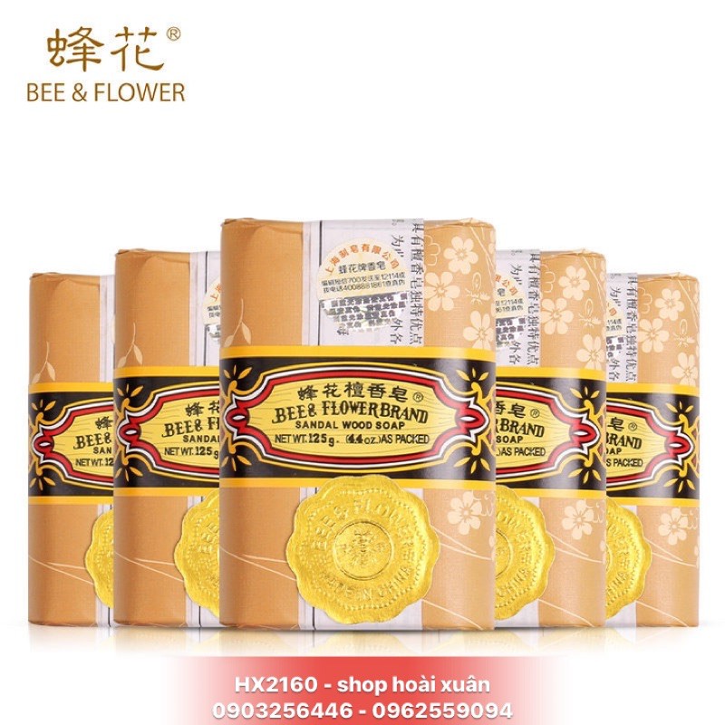 Soap rửa vùng kín Xà phòng trầm Bee and Flower Brand Sandal Wood Soap - HX2160