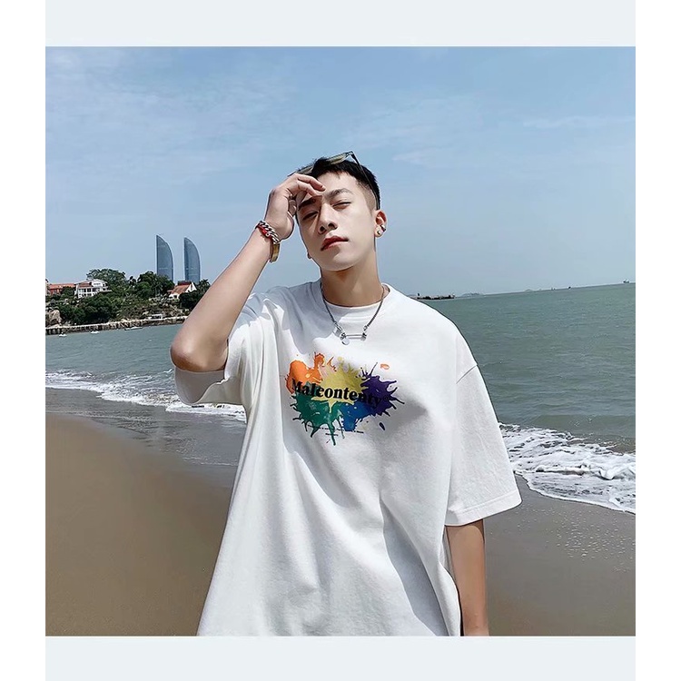 Áo thun tay ngắn dáng rộng thời trang cho nam cỡ M-5XL