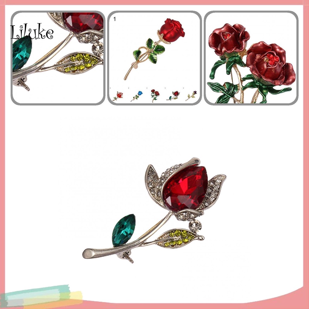 Ghim Cài Áo Hình Hoa Hồng Chống Gỉ Thời Trang Cho Nữ