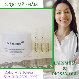 [DATE T4/2025][Như hình]3 ống huyết thanh trắng da + 1 hũ kem tế bào gốc 4D Dr.laksmira