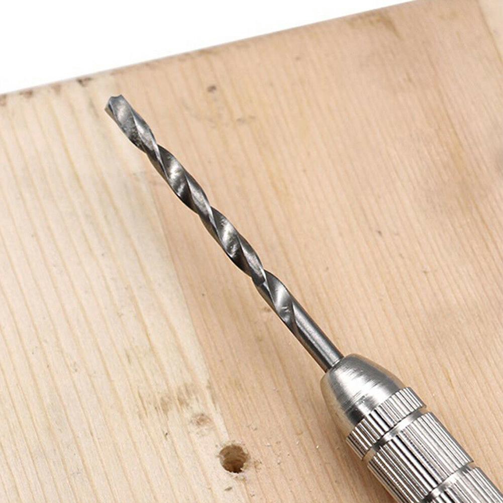 Mini Aluminum Hand Micro Keyless Drill Twist Chuck10pcs Bit Drill Tools Rotary