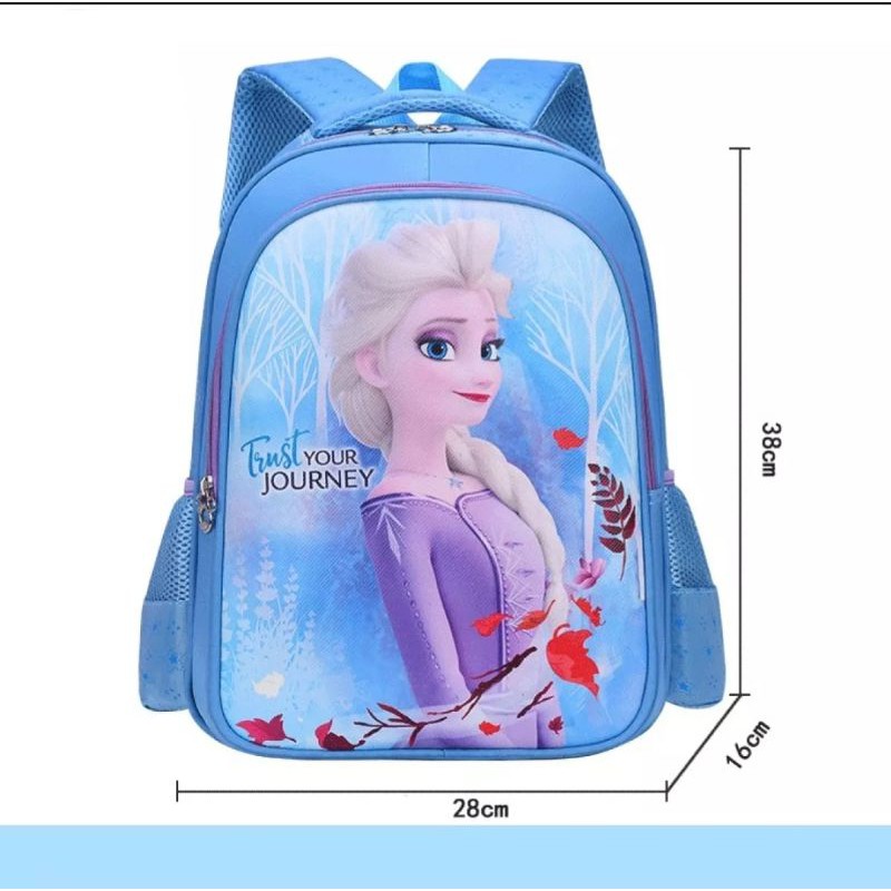 Balo công chúa Elsa Anna ba lô cho bé gái Frozen 2 cặp đi học siêu nhẹ size tiểu học