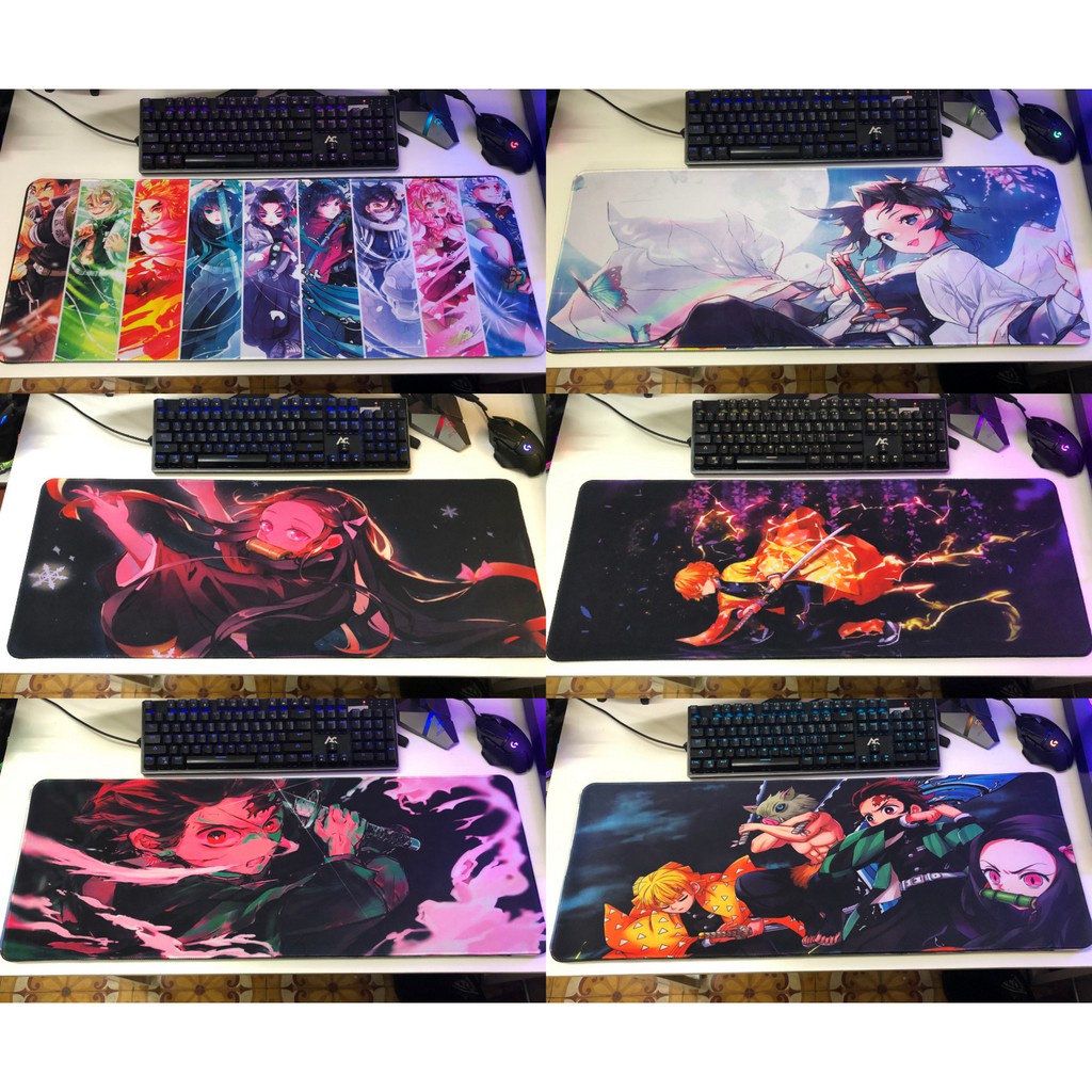 ♞☎◄Lót chuột Size lớn in hình anime thanh gư.ơm diệt quỷ Kimetsu no Yaiba