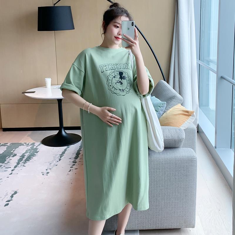 Đầm Ngắn Tay Dáng Rộng Thời Trang Dành Cho Bà Bầu