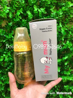 Bình sữa Nano Silver Mummy Bear cổ hẹp 150ml