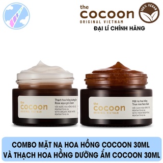 Combo Mặt Nạ Hoa Hồng Cocoon 30ml và Thạch Hoa Hồng Dưỡng Ẩm Cocoon 30ml