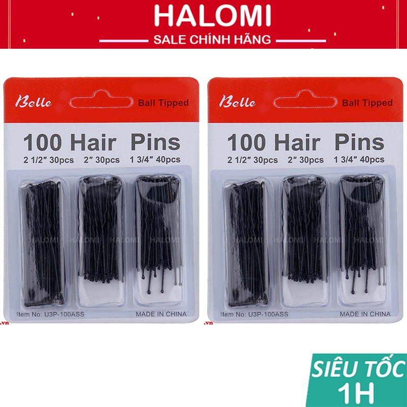Set Kẹp Ghim Chữ U 100 Chiếc 3 Size Tiện Lợi Chuyên Dùng Làm Tóc