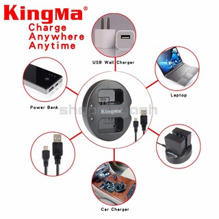 Sạc đôi NP-FW50 cho SONY A6000/A6300/A6500/A7, A7R… hãng KingMa