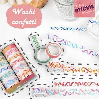 [XẢ KHO CỰC RẺ] Washi tape Confetti Có Tách Lẻ Giá Tiết Kiệm Set 12 Cuộn Washitape