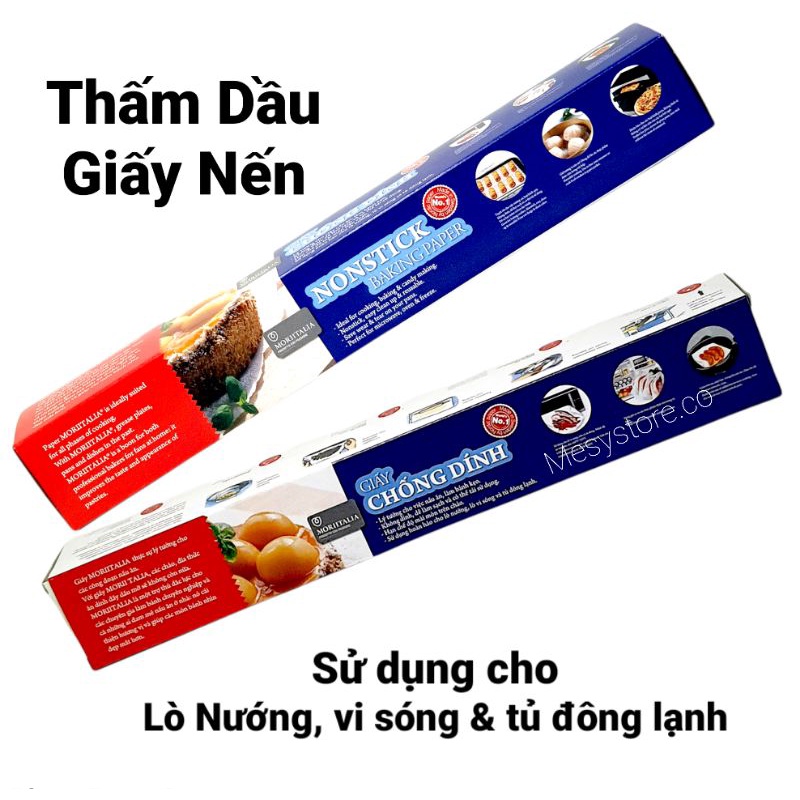 Giấy Chống Dính Moriitalia Giấy Nến Thấm Dầu Cho Lò Nướng Vi Sóng Nồi Chiên | BigBuy360 - bigbuy360.vn