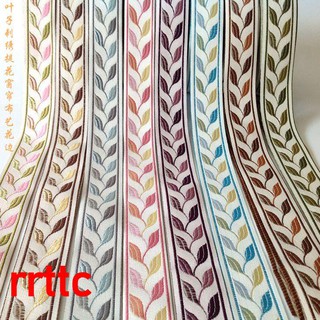 Vải Thêu Hoa Lá Trang Trí Ghế Sofa