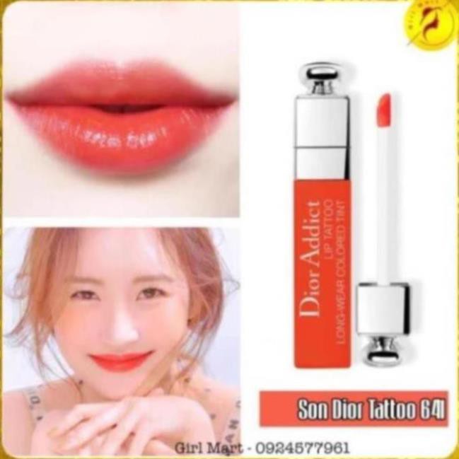 Dior Addict Lip Tattoo chính hãng mới nhất đáng mua nhất mọi thời đại son màu cam đất, cam đỏ, đỏ berry, hồng san hô