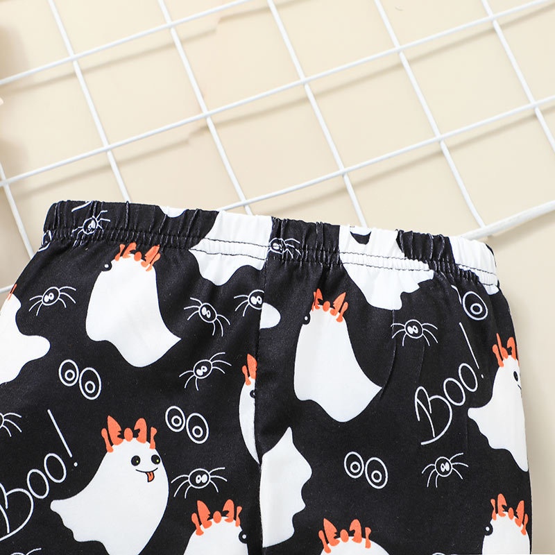 Combo bộ đồ bé gái trai 0-24 tháng dài tay Halloween bodysuit liền thân quần dài set thời trang cho bé trẻ em sơ sinh