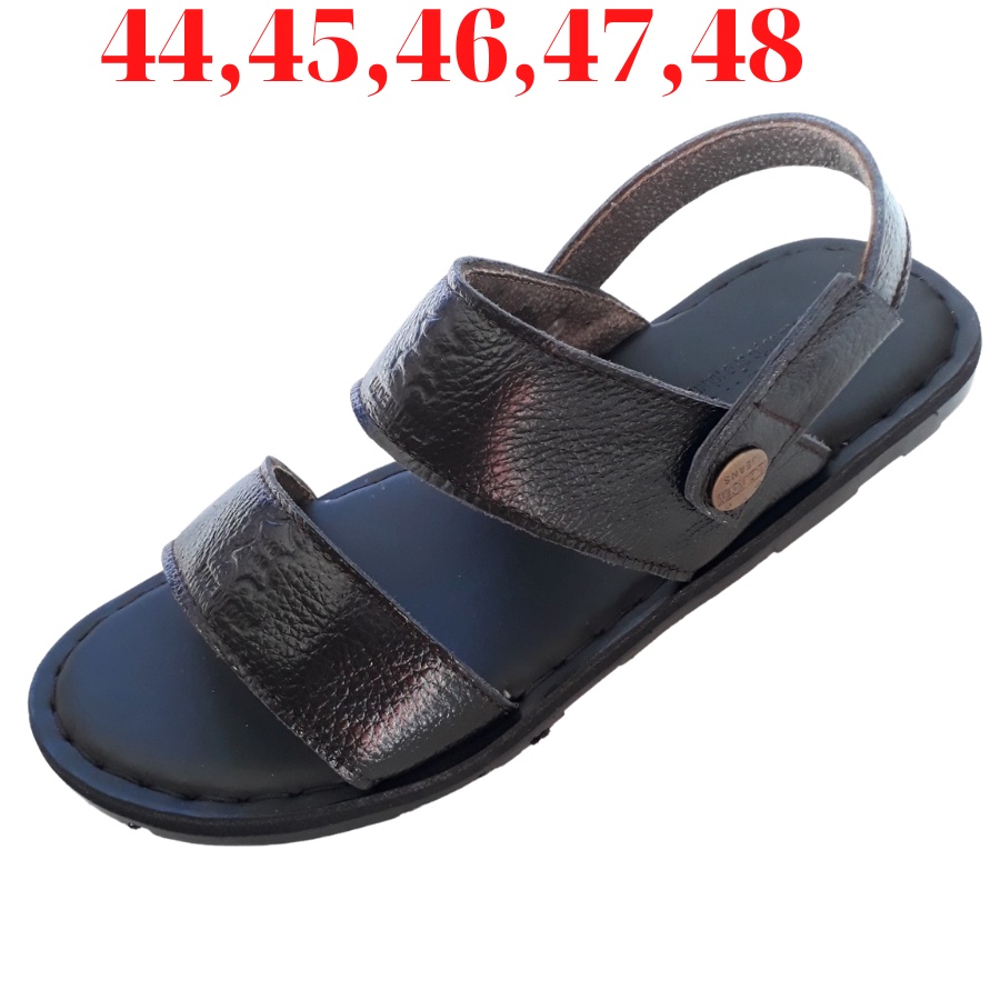 Giày Sandal Nam Big Size, Giày Sandal Nam Size Lớn 44 45 46 47 48 Da Bò Thật Cao Cấp HKT Shop