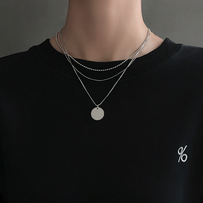 Dây Chuyền Nhiều Lớp Thiết Kế Cá Tính Phong Cách Hip-Hop